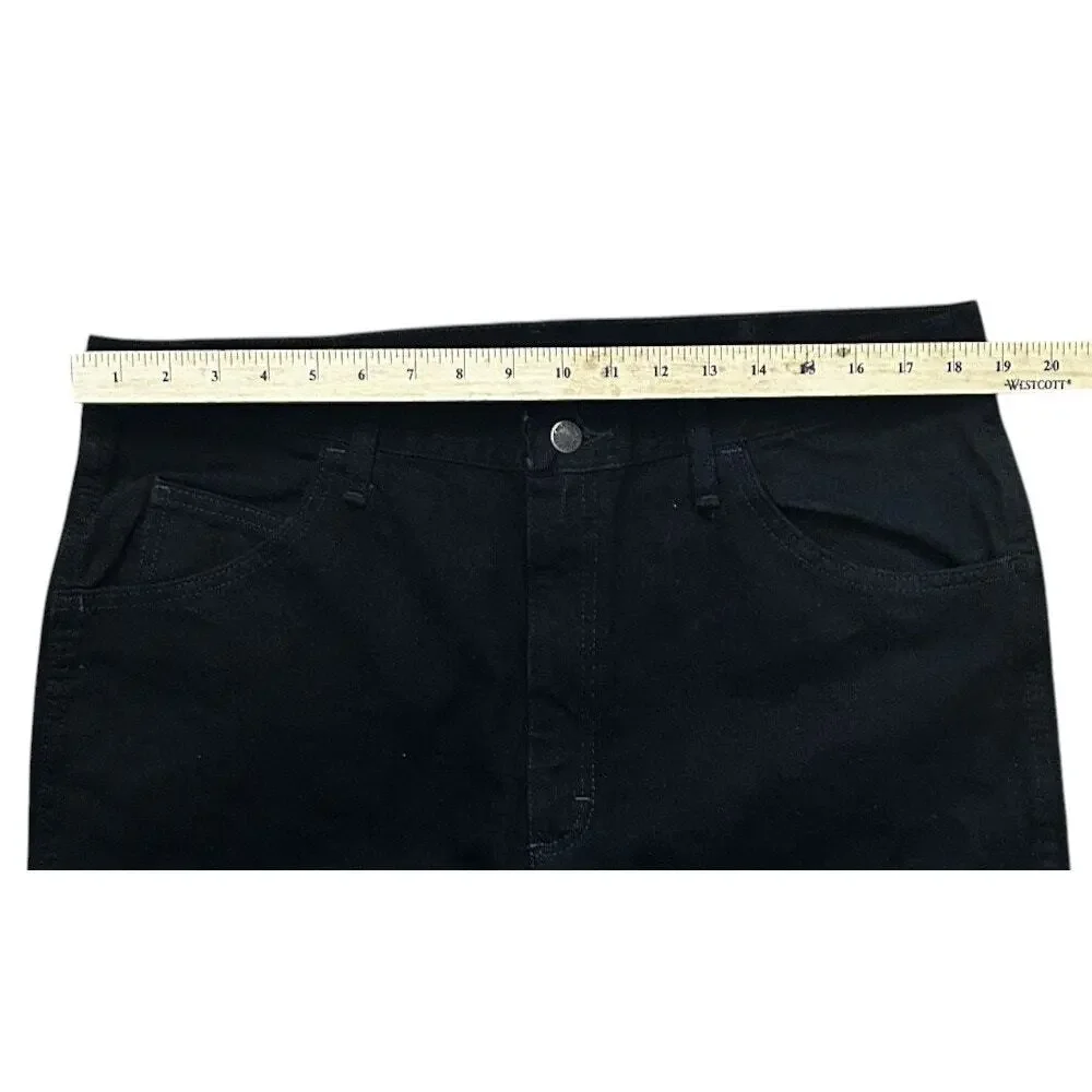 NWT Rustler by Wrangler Heavyweight Regular Fit Straight Leg Black Jeans 38X30